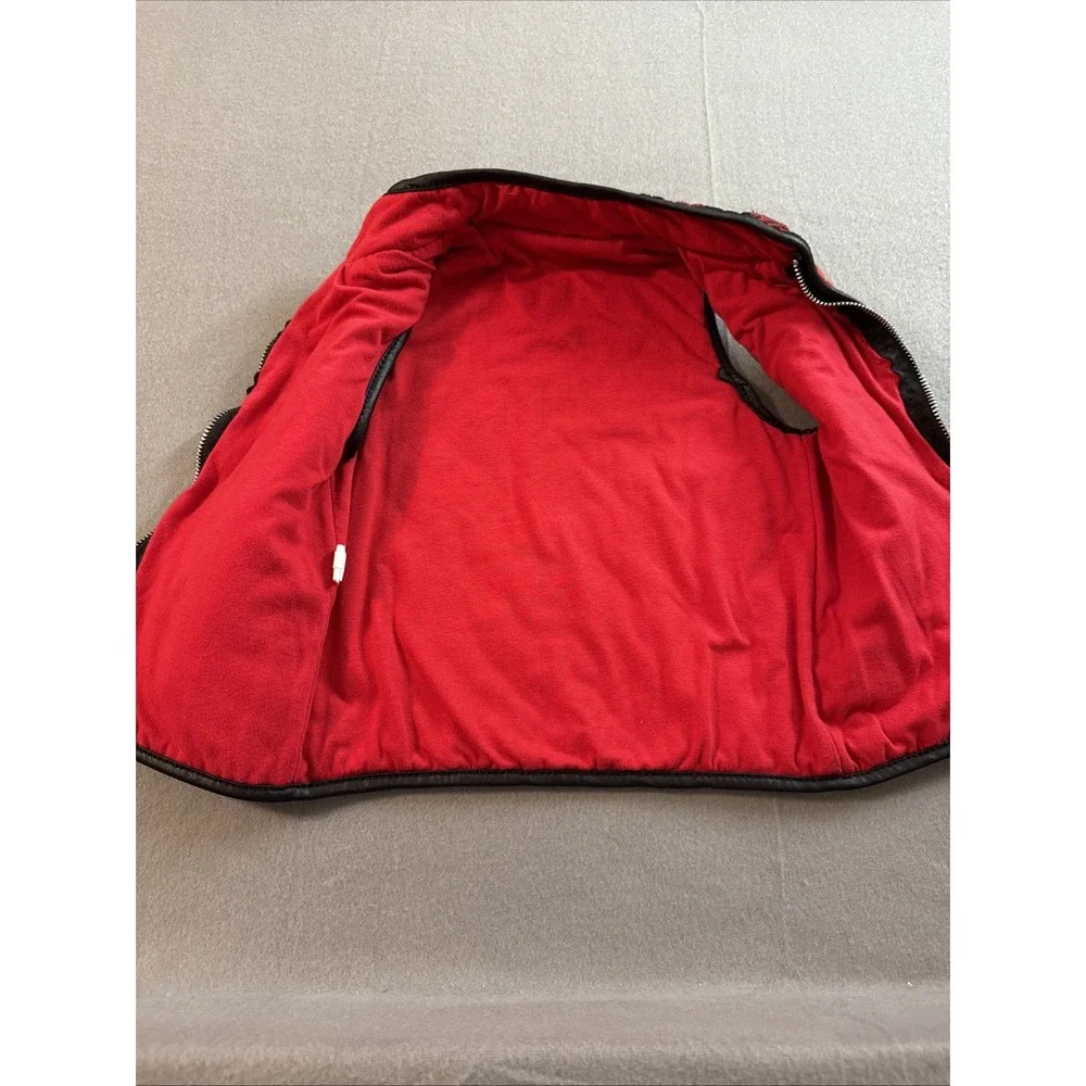 Buffalo Plaid Kids Cotton Vest Zipper Front Size 100 Ages 3T-4T
